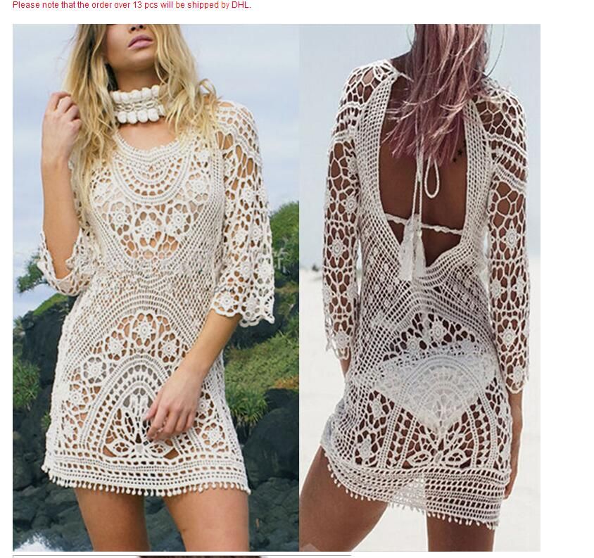 long crochet swimsuit cover up