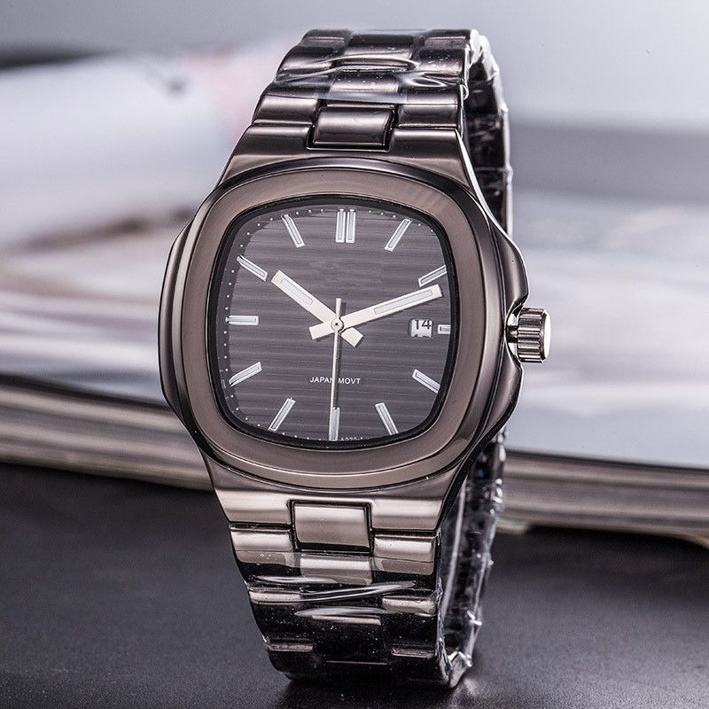 Mens Watch Automatic Date Black Watches Square Dial Stainless Steel Quartz Wristwatches Clock Gifts Male Hours Reloj Online Shopping For Wrist Watches Wrist Watches Buy Online From I Fashionwatch 7 98 Dhgate Com