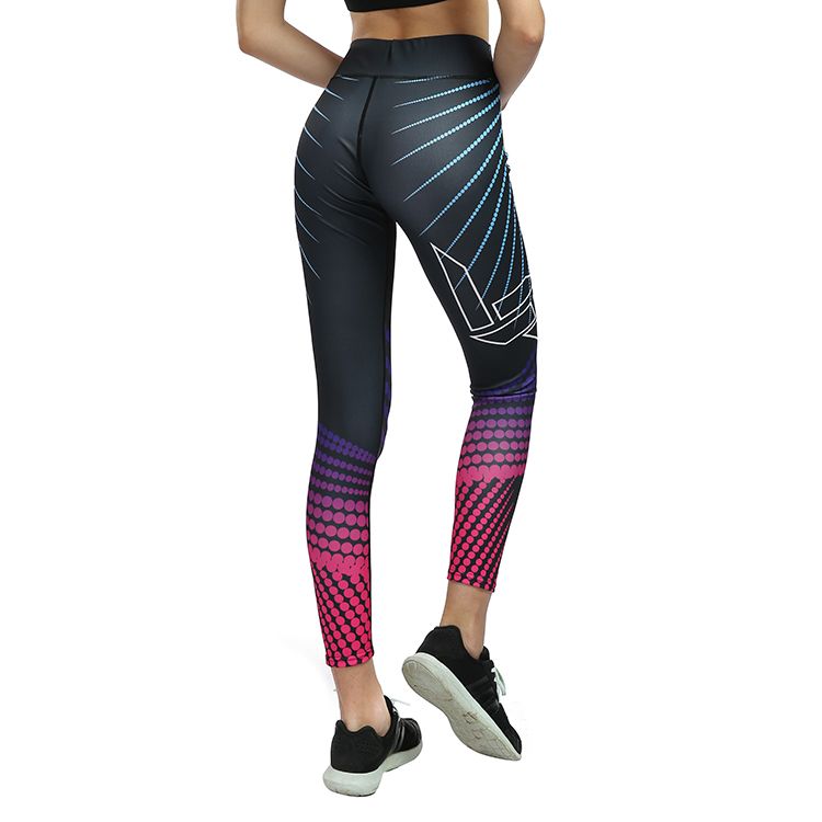 Compra Polainas De Las Mujeres Delgadas De Cintura Alta De La Elasticidad  De Las Polainas De La Impresión De La Aptitud Leggins Pantalones De La Mujer  De Las Polainas De La Manera