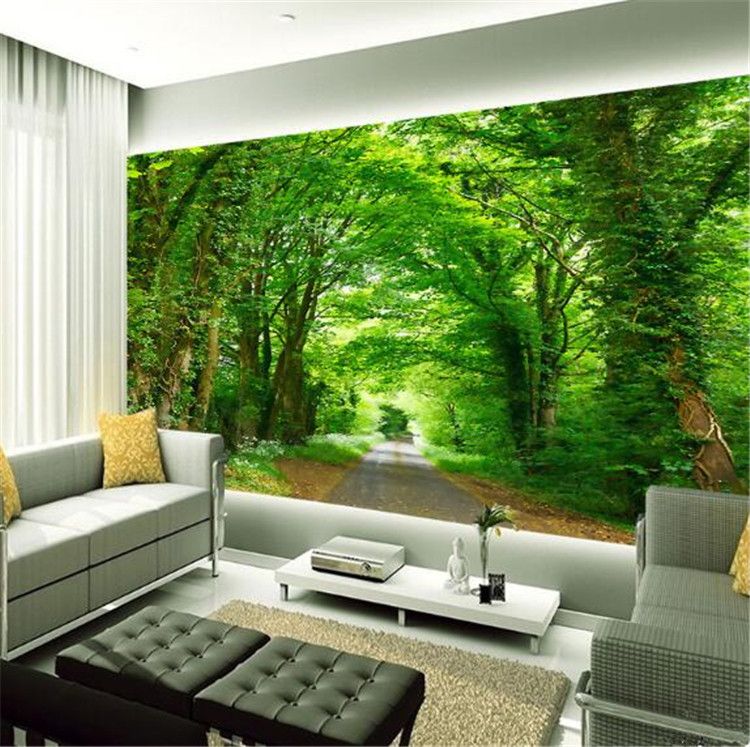 Télécharger gratuitement Images Acheter 3d Photo Murale Papier Peint Vert Arbre Nature Paysage actualisé salutations