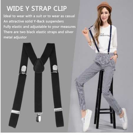 Mujeres Clip-on Sutpenders Elástico Forma Y Elástica Tirantes Camisa Femenina Pantalones Pantalones Pantalones