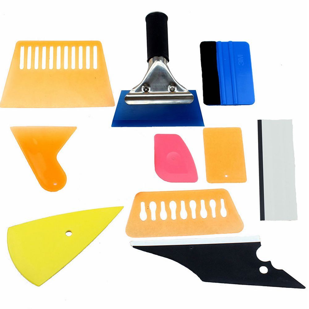Car Window Tint Wrapping Vinyl Tools 3M Squeegee Scraper Applicator Kits