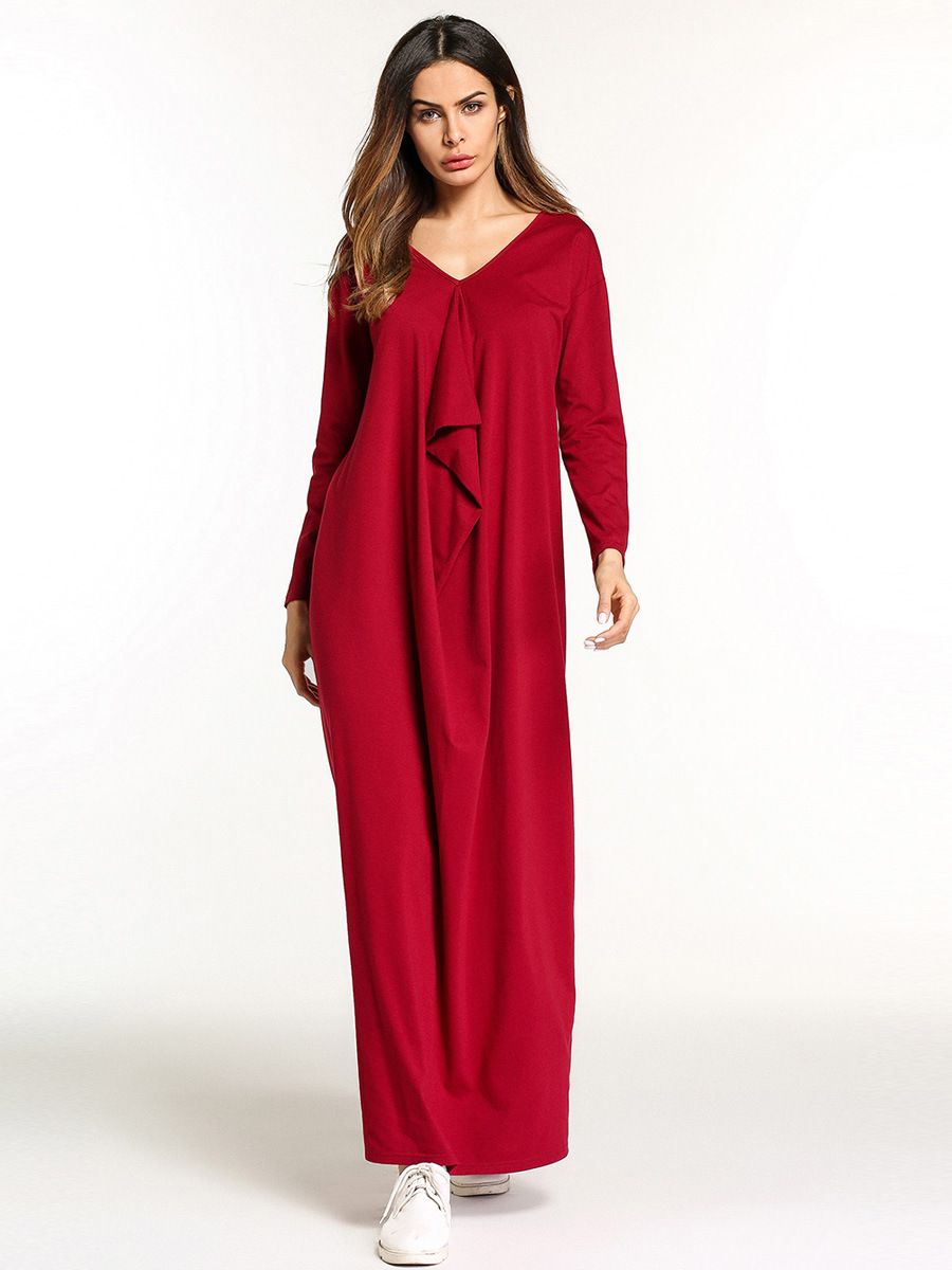 maxi dresses red color