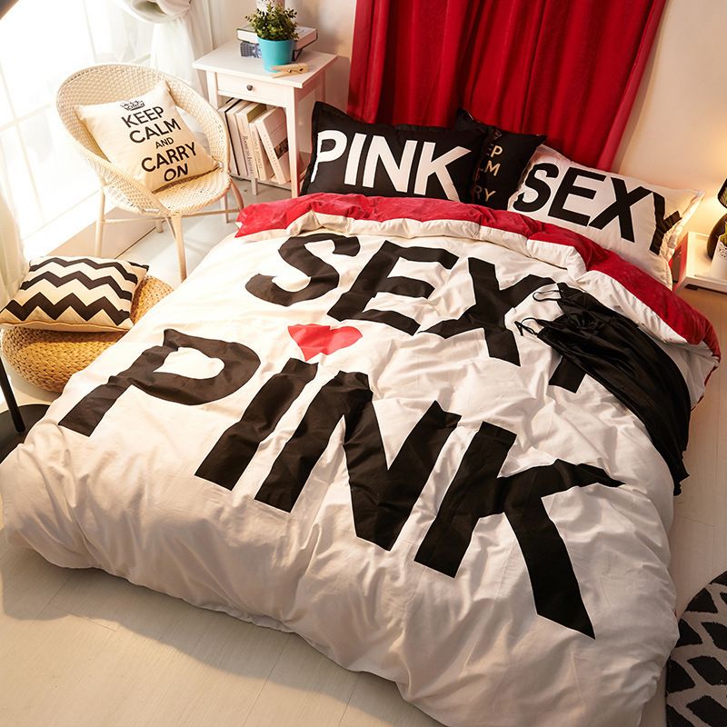 Thick Cotton Vs Secret Pink Bedding Set 200cmx230cm Victoria Duvet
