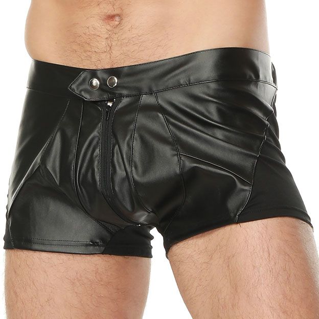 shorts de couro masculino