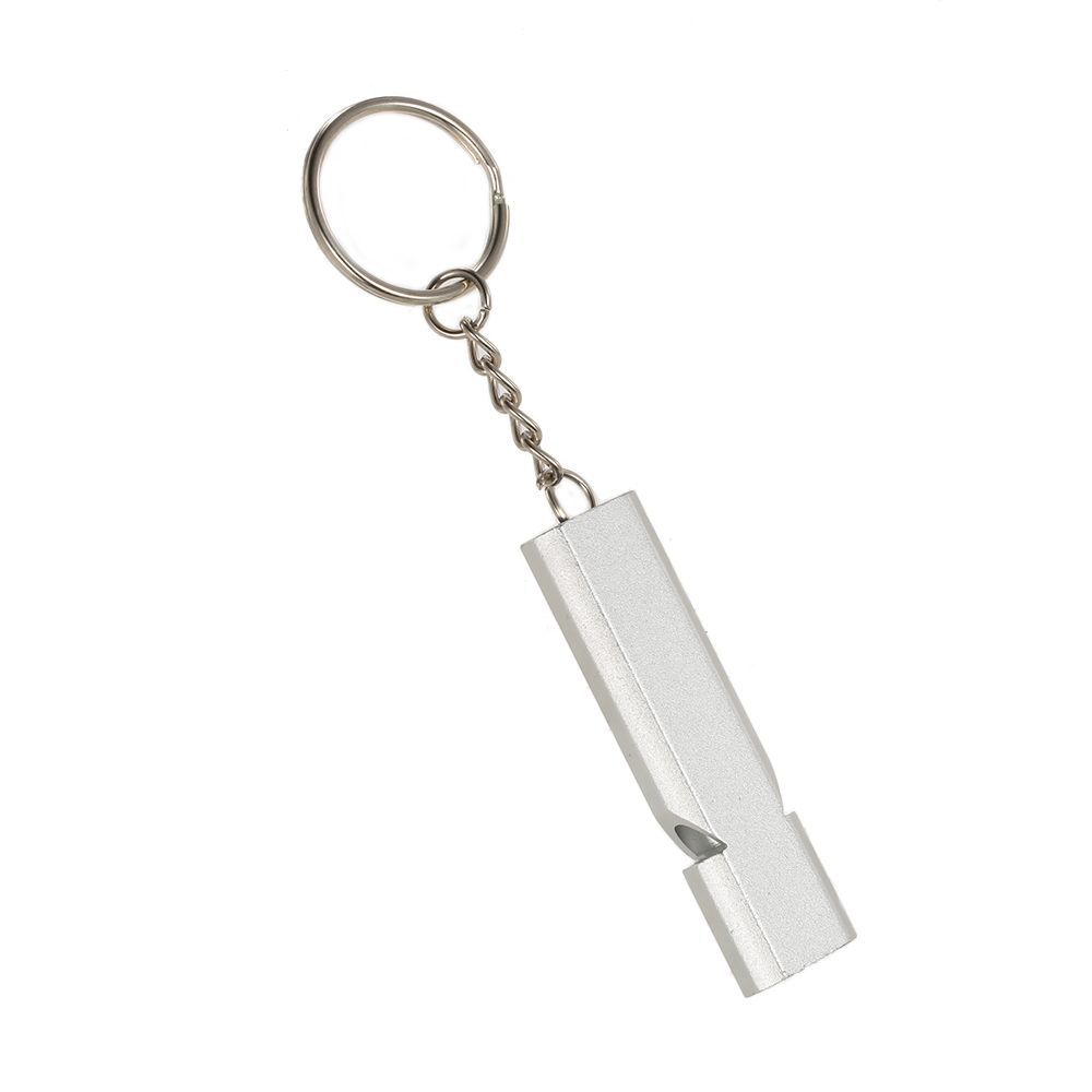 Pendentif Porte-cl/és Sifflet /équipement de sifflet de Survie en Plein air /à Double Tube sifflet de Survie /à Double fr/équence en Alliage daluminium Plat