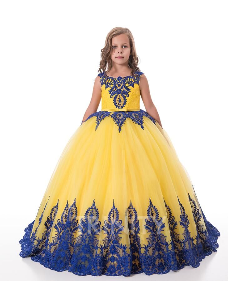 yellow with blue dress