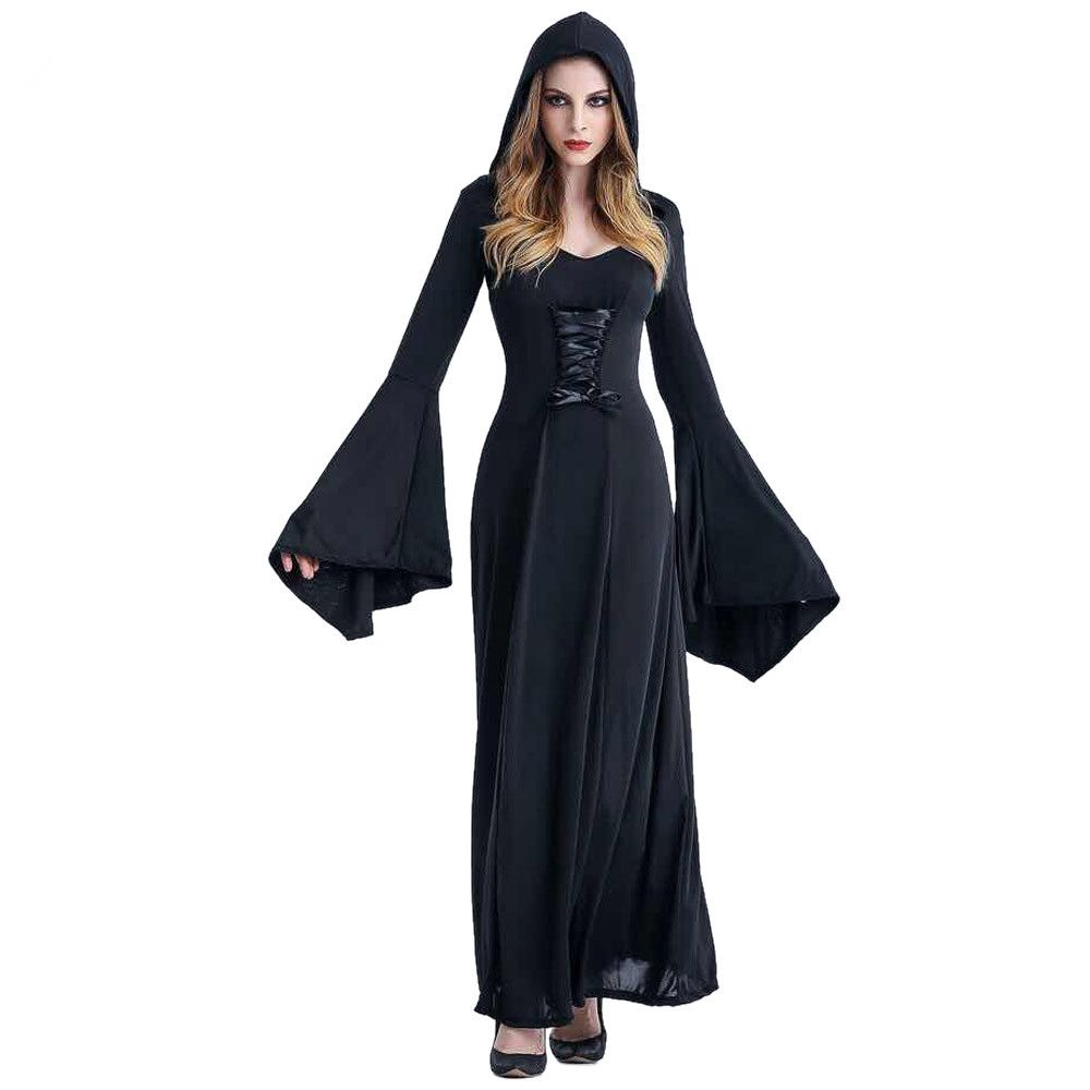Womens Halloween Vampire Witch Fancy Dresses Medieval Renaissance Gothic Costume