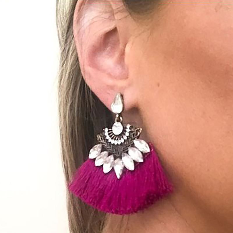 Pendientes De Boho Pendientes De Flecos De Metal Retro De Pendientes De Boho Pendientes De Flecos De Metal Retro De