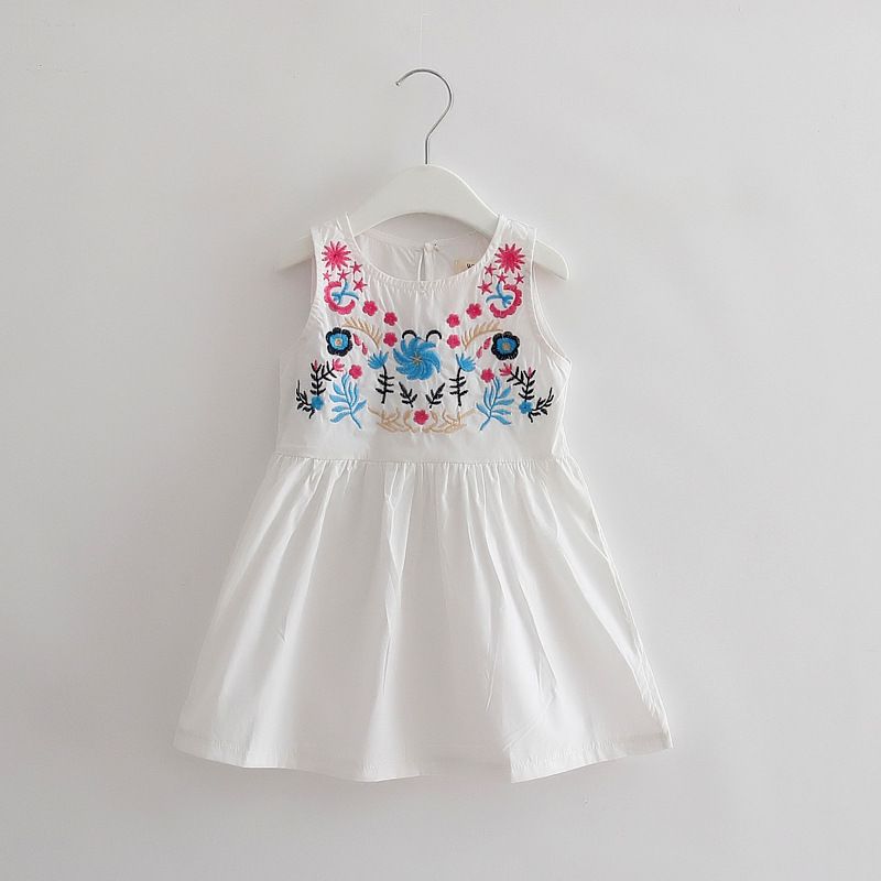 3 a años Vestidos bordados de para niñas, ropa de estilo para niños,