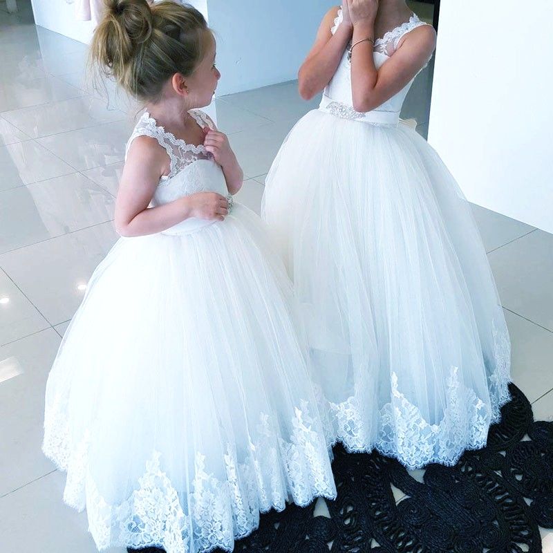 christmas wedding flower girl dresses
