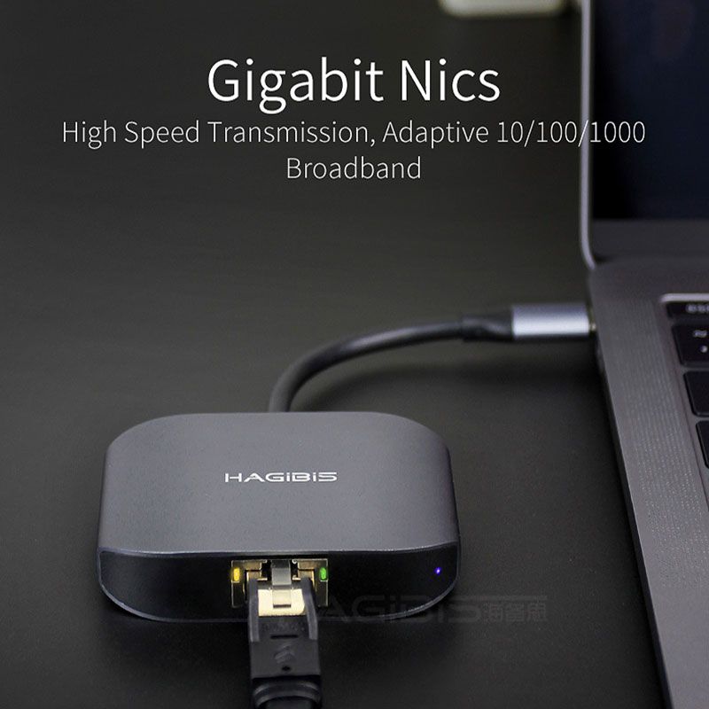 Hagibis Usb C Ethernet Adapter With Usb 3 0 Hub External Type C Rj45 Network Card Lan Adapter For Apple Macbook Usb C Type C Hub Networking Adapter Pc