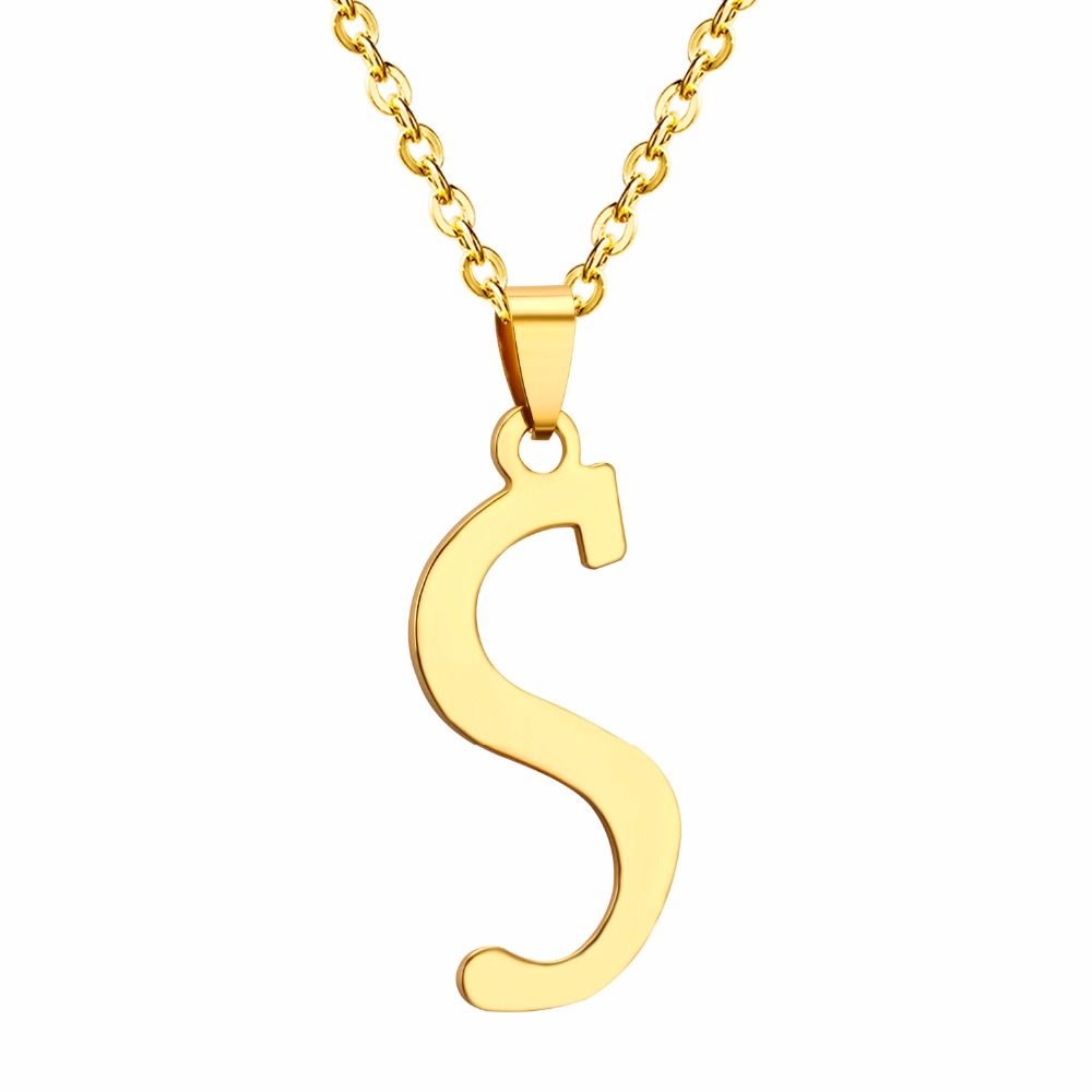 Compre Luxusteel Nueva Llegada Alfabeto De Capital R Letra Colgante Collar Para Las Mujeres Carta De Color Oro Collar Con Cadena A 573 Del Cxk3
