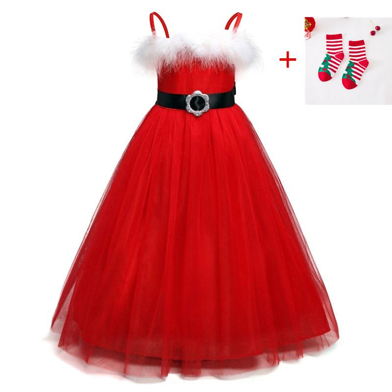 girls long christmas dress