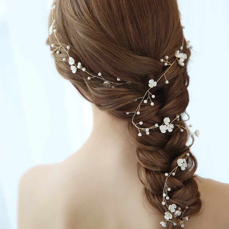 pearl hair vine bridal