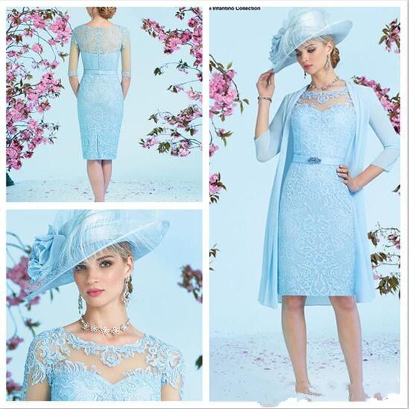 sky blue mother of the bride outfits