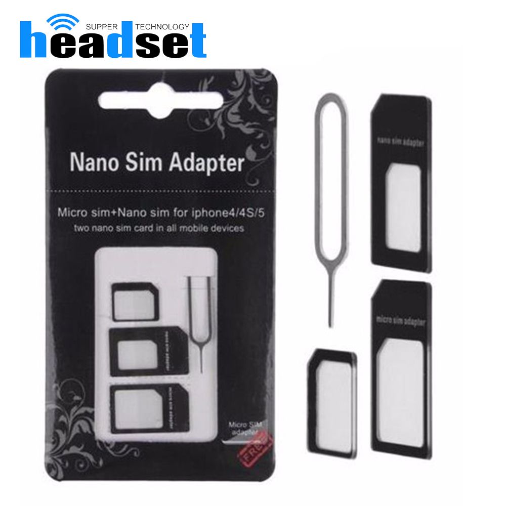 4 In 1 Nano Sim Card Adapter Micro Sim Card Adapter Standard