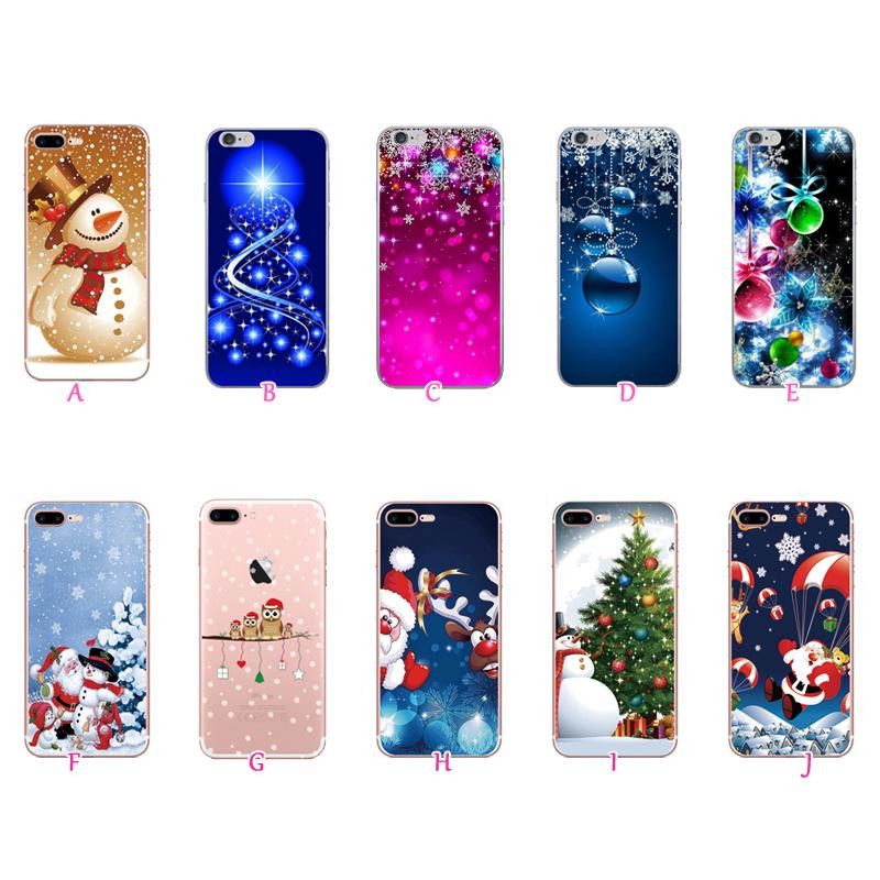 Immagini Di Natale Per Iphone 5.Custodie Silicone Custodia In Silicone Tpu Regalo Di Natale Iphone Xs Max Piu Recente Xr X 8 7 Plus 6 6s Se 5 Cappello Di Babbo Natale Neve Pupazzo Di Neve Copertura