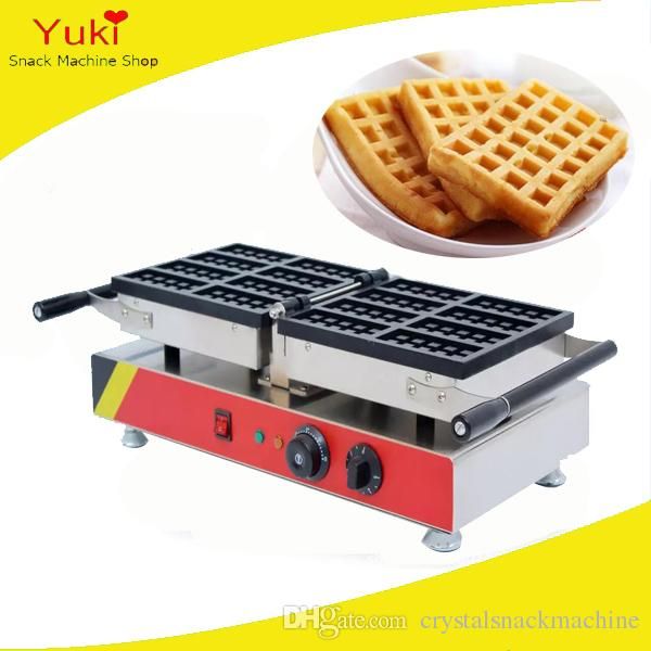 2021 Commercial Waffle Maker Flip 8 Square Waffle Making Machine Mini