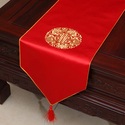 200x33 cm rood met goud