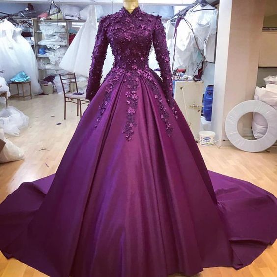dark purple dress plus size
