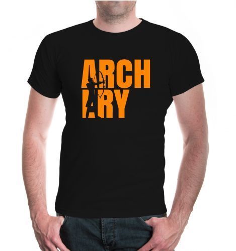 Herren Unisex Kurzarm T-Shirt Archery Type Bogenschießen Fanshirt Schütze