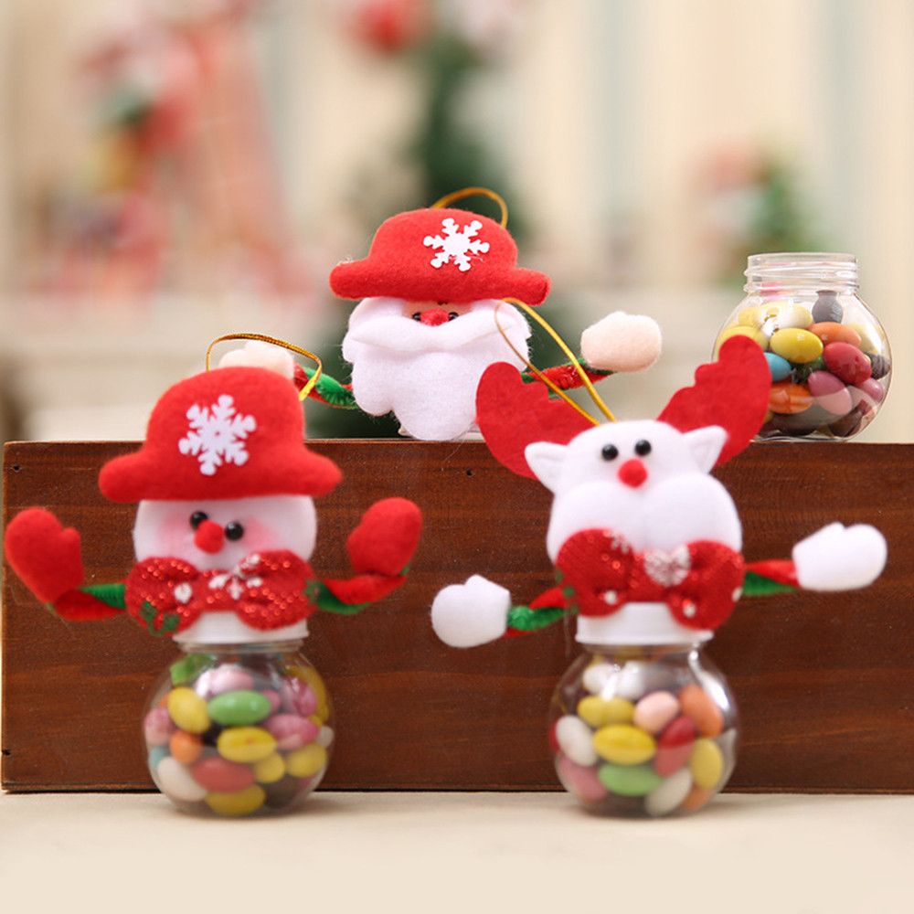 Lindo Almacenamiento de Dulces de Navidad Se puede Decorar Para el Regalo de Casa Galleta Tarro Lindo Almacenamiento de Dulces de Navidad Se puede Decorar Para el Regalo de Casa Galleta Tarro