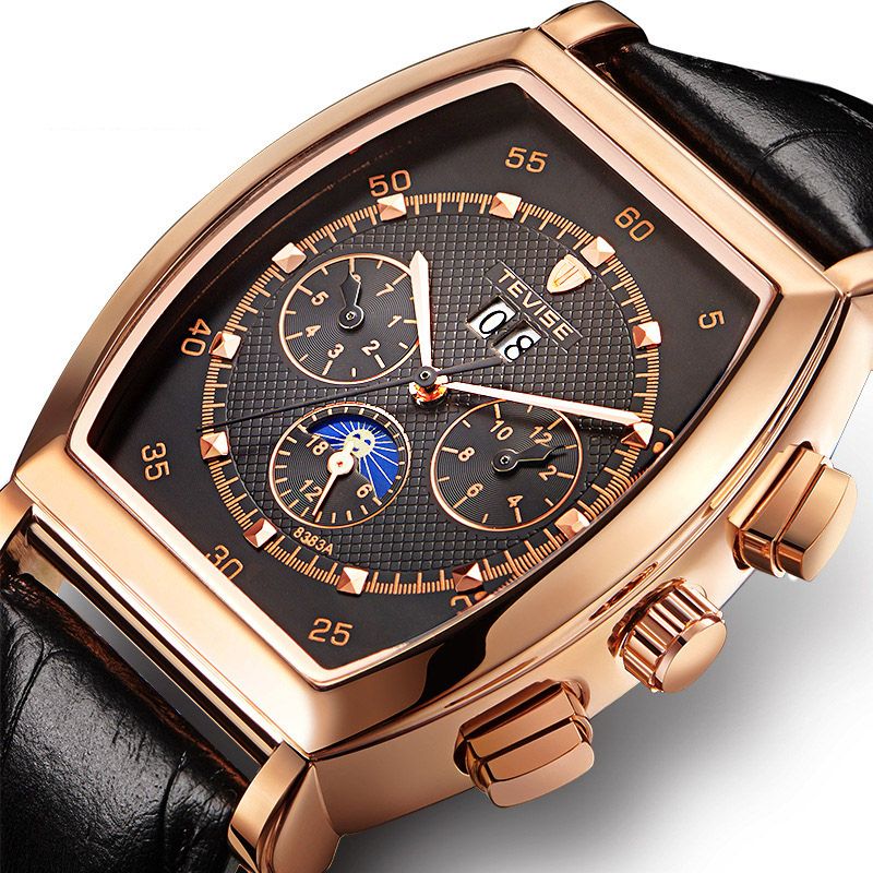 Men Automatic Luxury Watch Mens Watches Mechanical Brand Watch Rose Gold Tone Sport Genuine Leather Strap Waterproof Wristwatches Box Watch Buy Buy A Watch From Vogo Jewelry 46 01 Dhgate Com