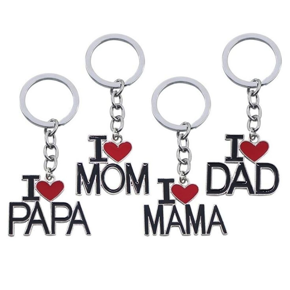 Love Keychains I Love Mom/Dad/Mama/Papa Letters Pendant Keychain Father's/ Mother's Day Jewelry fast free shipping 2018 new arrival