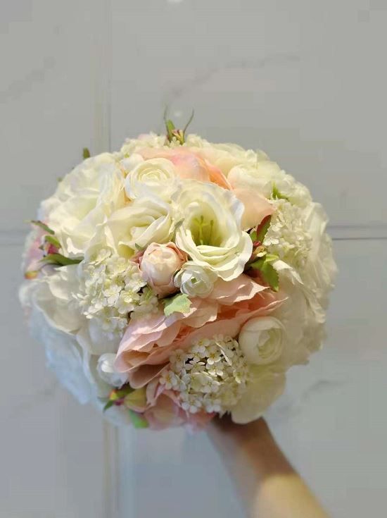 Acheter Bouquet De Mariée Coréen Sur Mesure Rose Blanche Lisianthus Fleur Bouquet De Mariée Romantique De 5126 Du Goldenphoenix Dhgatecom