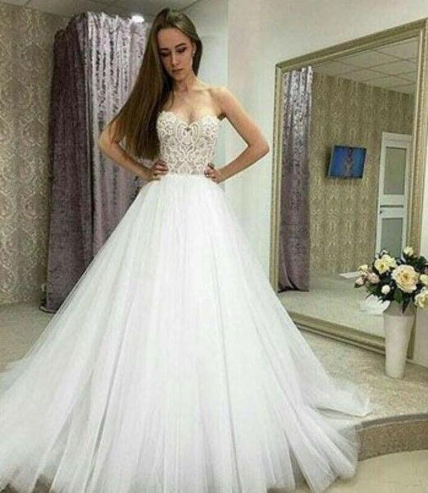Compra 2019 Sencillo Y Elegante Una Línea De Vestidos De Novia Sin Mangas  De Encaje Apliques Top Falda De Tul Vestidos De Novia Baratos Por Encargo  Longitud Del Piso Barato | Entrega