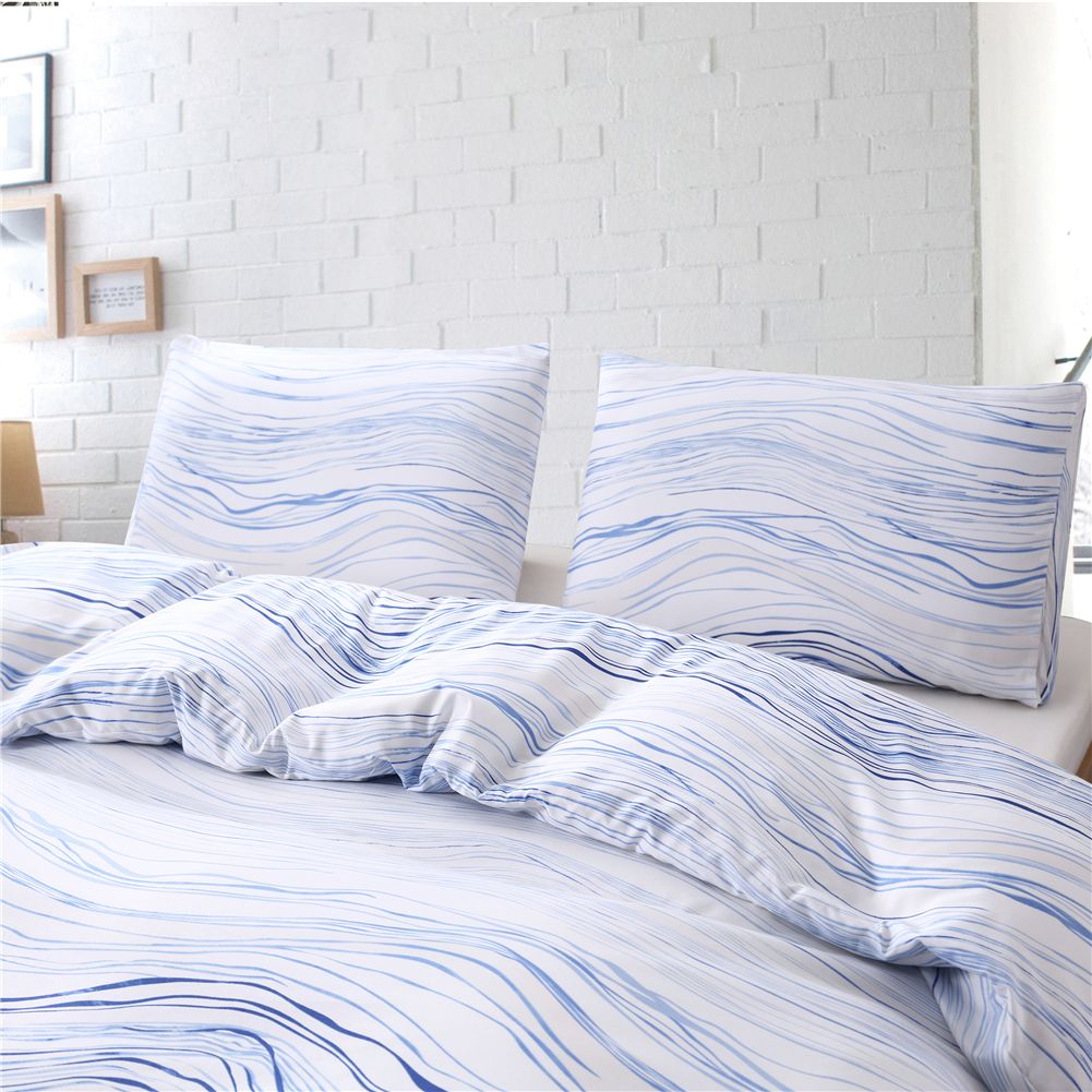 Grosshandel Luxury Home Bettbezug Set Mikrofaser Stoff Twin Konigin King Wave Blau Bettbezuge Hotel Krankenhaus Bettwasche Set Von Toohome 22 03 Auf De Dhgate Com Dhgate