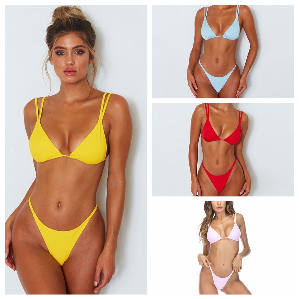 high cut two piece swimsuit