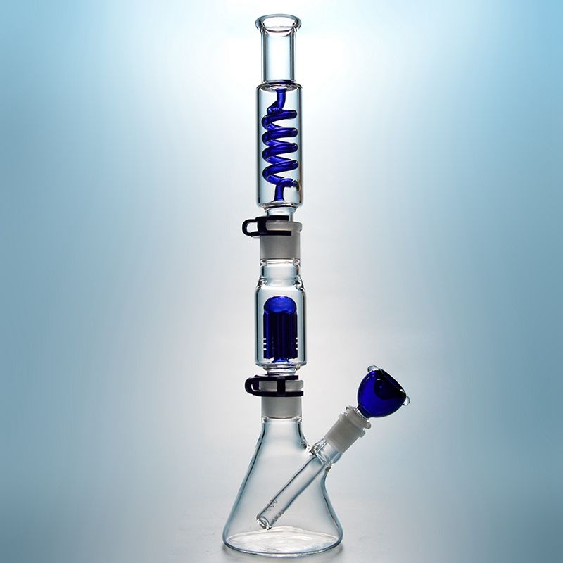 blue bong with bowl