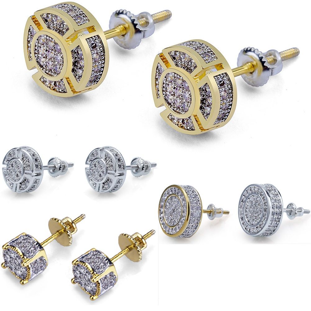 2019 3 Styles Iced Out Cz Premium Diamond Cluster Zirconia Round