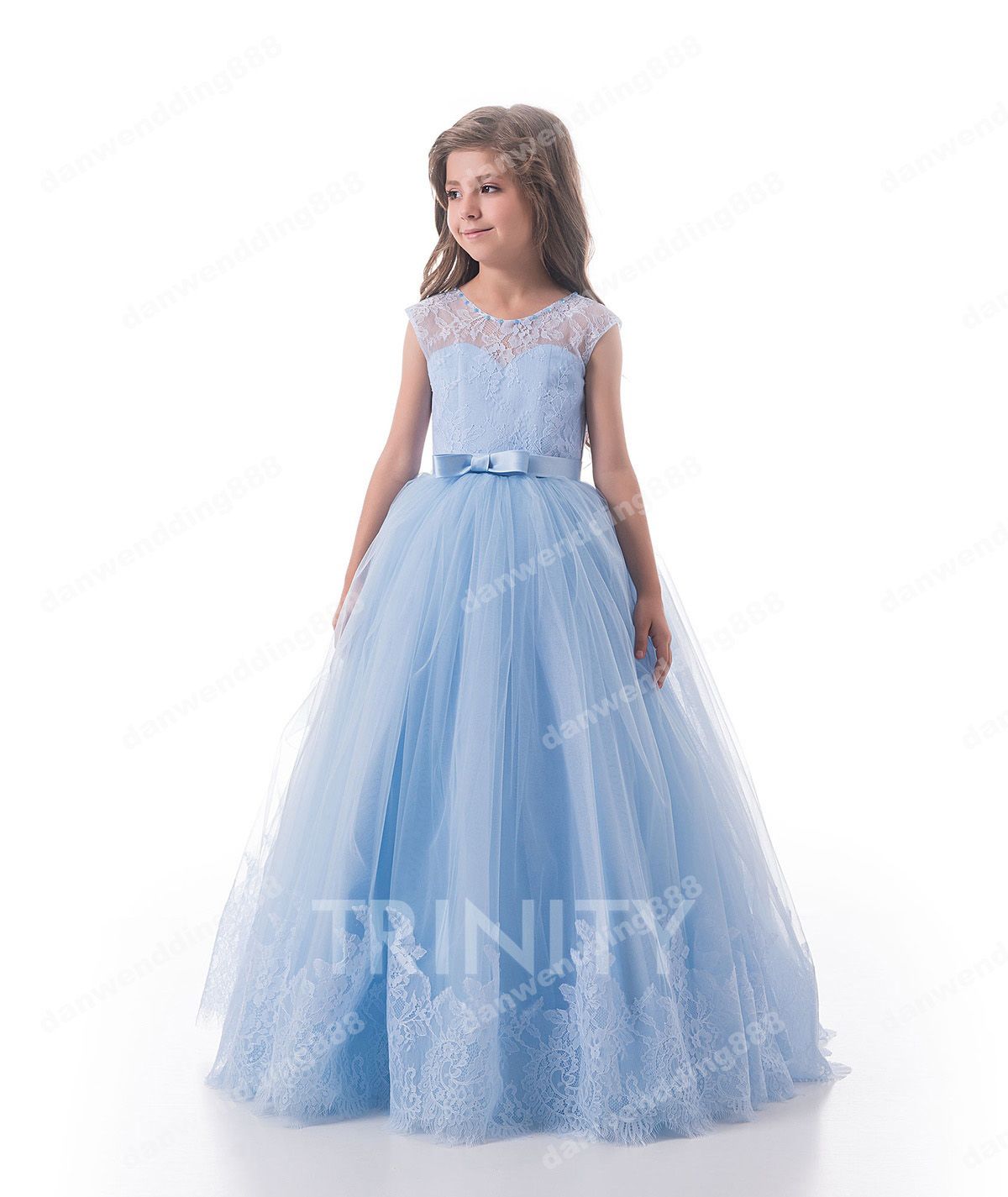 flower girl dresses ice blue