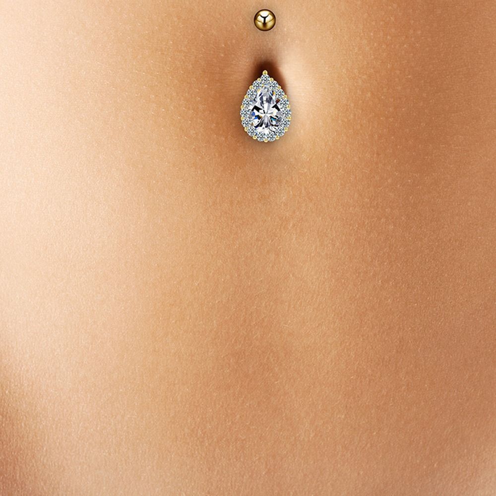 Swiftswan Anelli con Bottoni Chirurgici Ombelico Piercing allombelico a Forma di U con Strass 