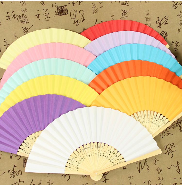 wedding paper hand fans