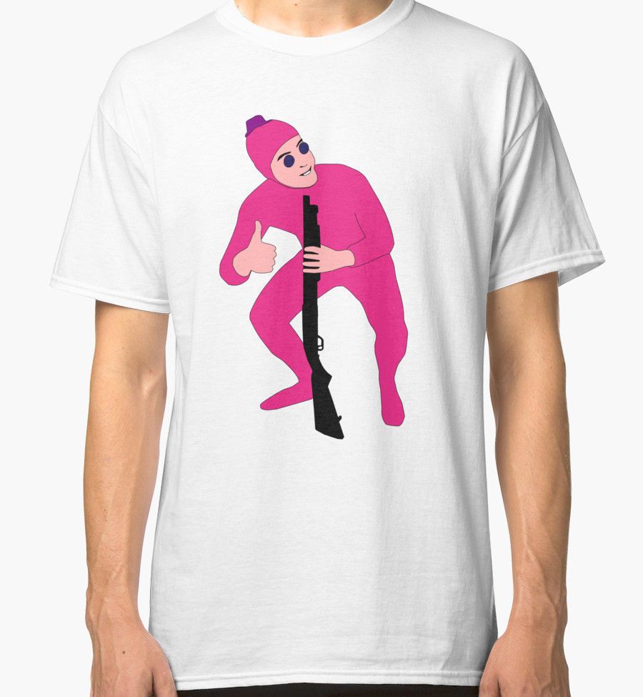 pink guy t shirt