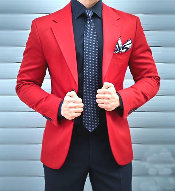 red jacket tuxedo