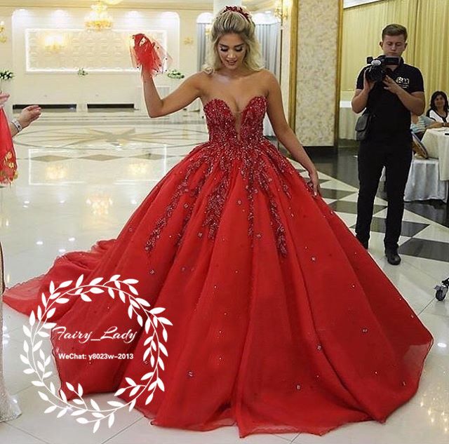 Red Long Puffy Dress Store, 56% OFF 