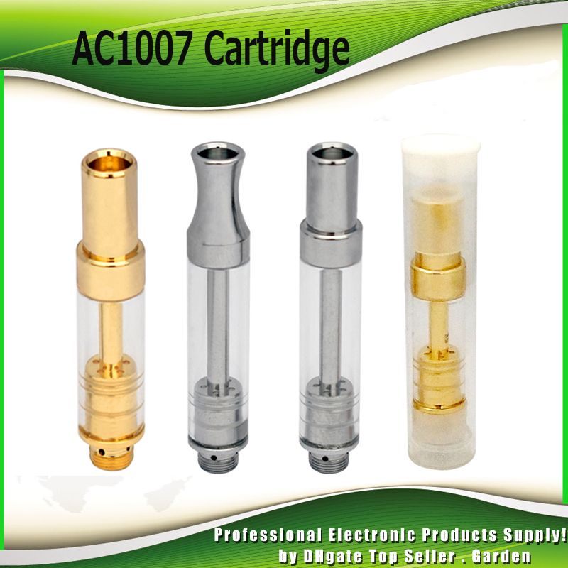 AC1007 Cartridge 0.5ml 1.0ml Thick Oil Gold Ceramic Coil Vape Tank With