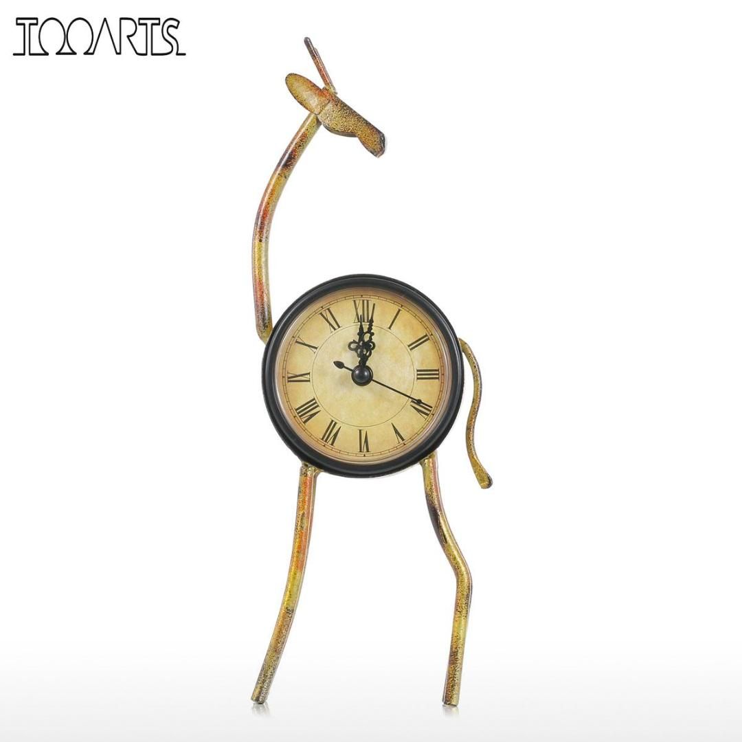 2020 Tooarts Deer Retro Office Desks Clock Handmade Vintage