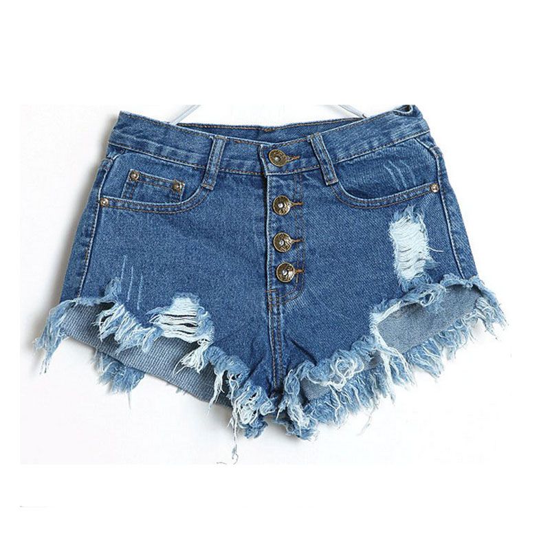 Shorts 2018 moda damas tassel agujero cintura verano pantalones cortos sexy mini botín