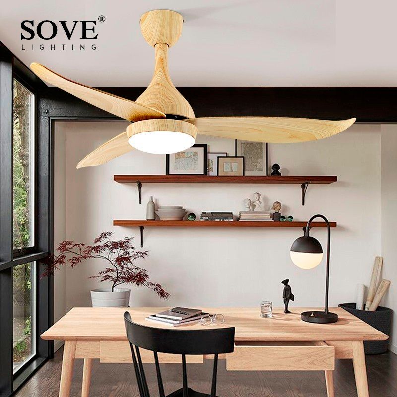 2019 Sove Modern Led Ceiling Fans With Lights Bedroom Home Black Ceiling Light Fan Lamp 220 Volt Fan White Ventilador De Teto From Jinyucao 365 36