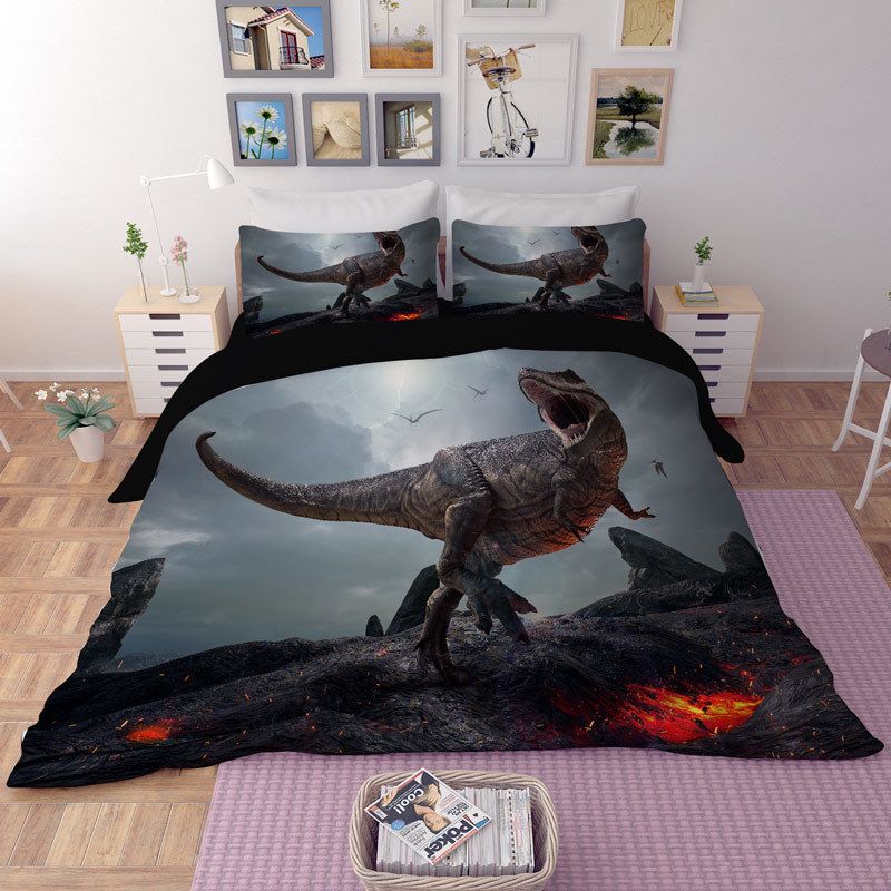 New 3d Dinosaur Cartoon Bedding Sets Hd Print Animal Duvet Cover