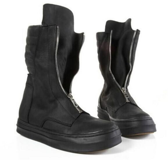Acquista 2018 Punta Rotonda Stivali Uomo In Pelle Stile Inglese High Top Moda Uomo Stivali Da Uomo Stivaletti Alla Caviglia Con Zip A 102,73 € Dal Starofshoes | DHgate.Com