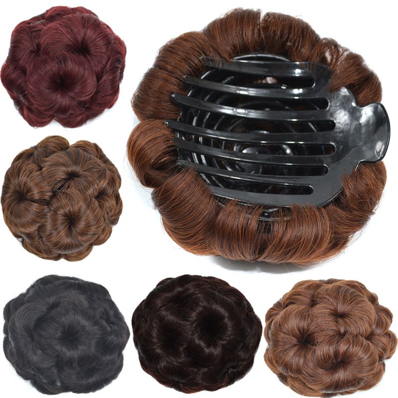 Sara Bun Donut Chignon With Plactic Comb For Lady Women Synthetic