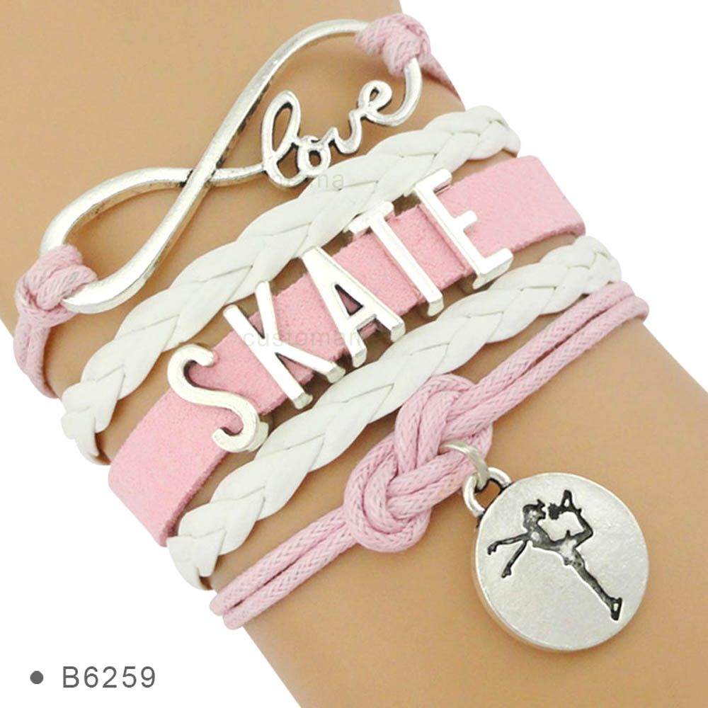 Pulsera De Patinaje Artístico De Patinaje Sobre Hielo Amor Pulsera De Patinaje Artístico De Patinaje Sobre Hielo Amor