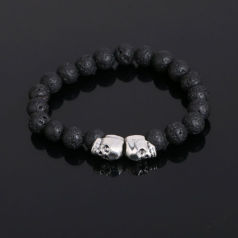 womens silver skull bracelet